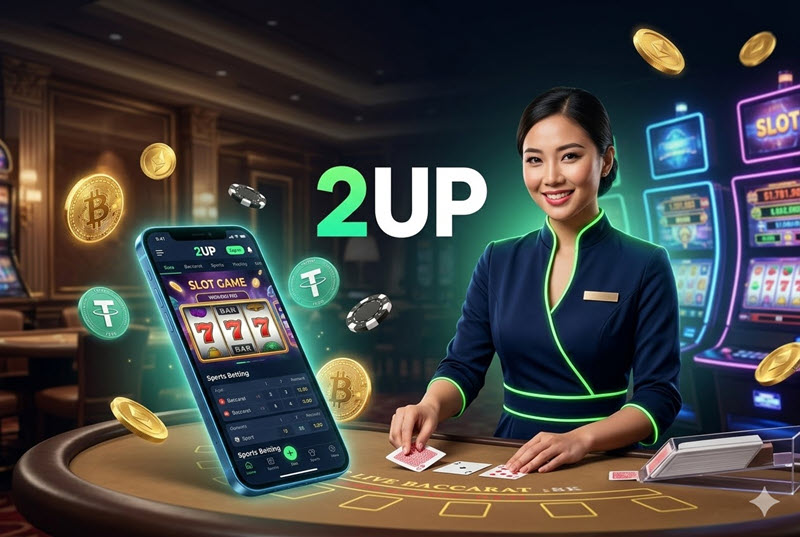 វេទិកាកាស៊ីណូអនឡាញ 2UP កម្ពុជា ផ្តល់ជូនកាស៊ីណូបន្តផ្ទាល់ ស្លុតហ្គេម និងការភ្នាល់គ្រីបតូ (Crypto)